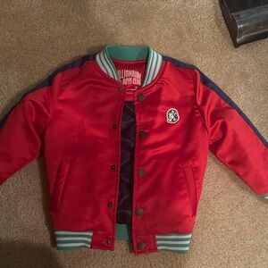 Billionaire Boys Club Red and Navy Kids Puffer Jacket